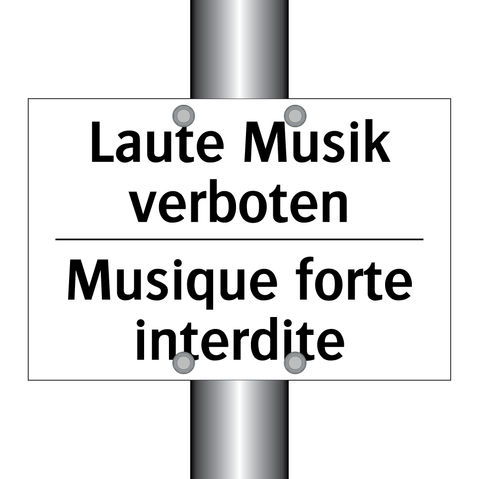 Laute Musik verboten - Musique forte interdite