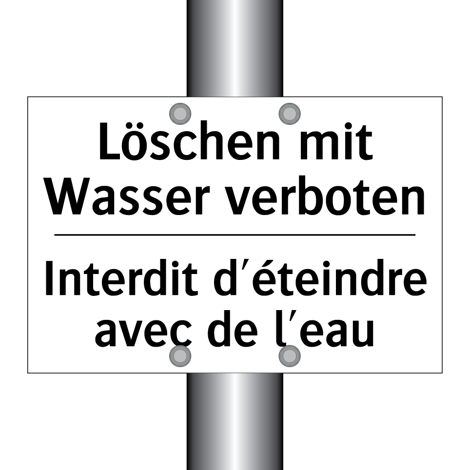 Löschen mit Wasser verboten - Interdit d'éteindre avec de l'eau /.../