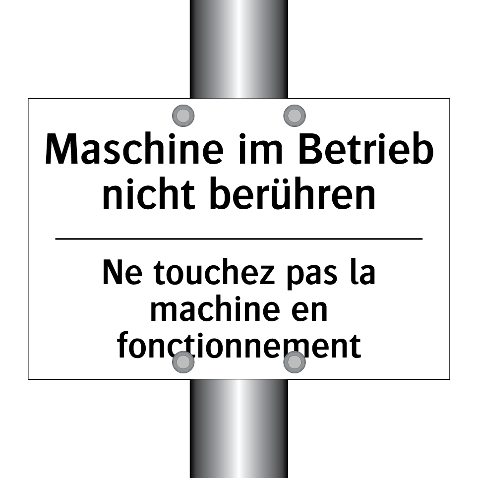 Maschine im Betrieb nicht berühren /.../ - Ne touchez pas la machine en fonctionnement /.../