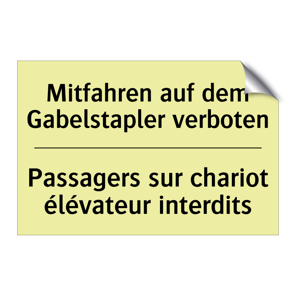 Mitfahren auf dem Gabelstapler /.../ - Passagers sur chariot élévateur /.../
