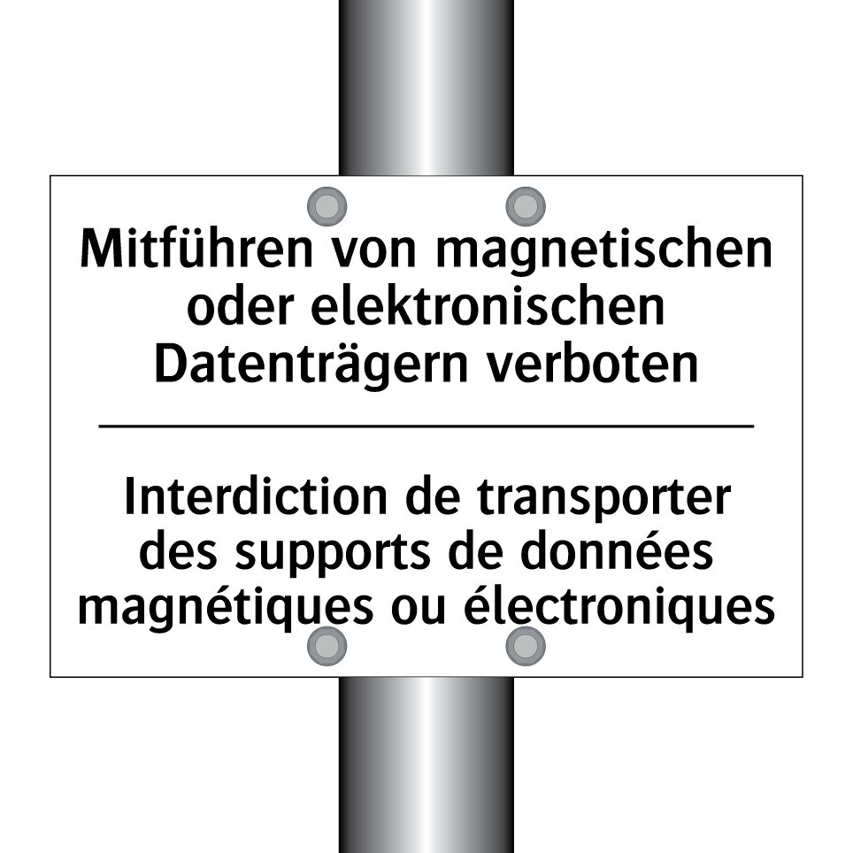 Mitführen von magnetischen oder /.../ - Interdiction de transporter des /.../