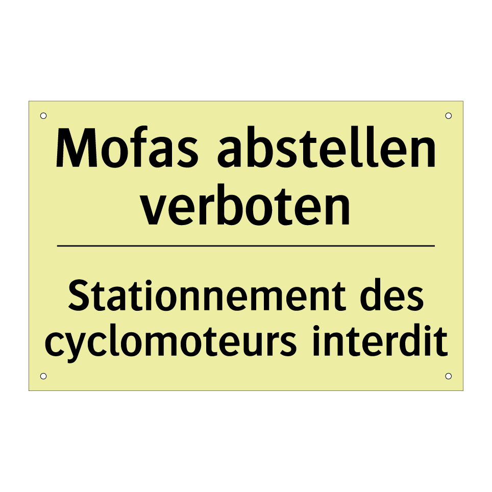 Mofas abstellen verboten - Stationnement des cyclomoteurs /.../