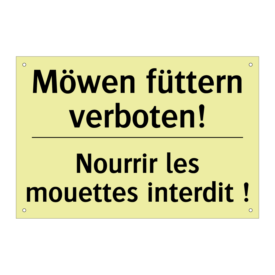 Möwen füttern verboten! - Nourrir les mouettes interdit /.../