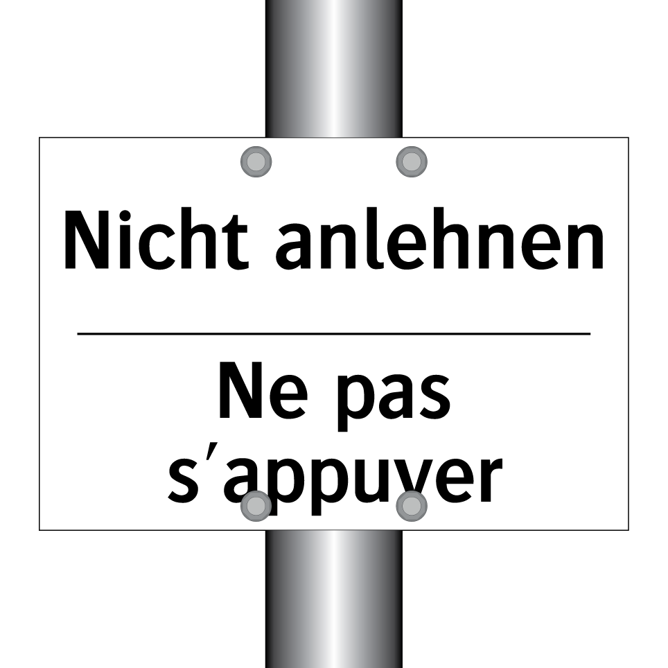 Nicht anlehnen - Ne pas s'appuyer