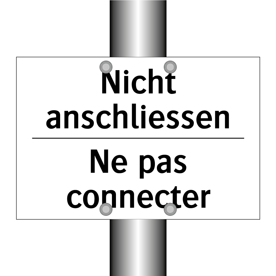 Nicht anschliessen - Ne pas connecter