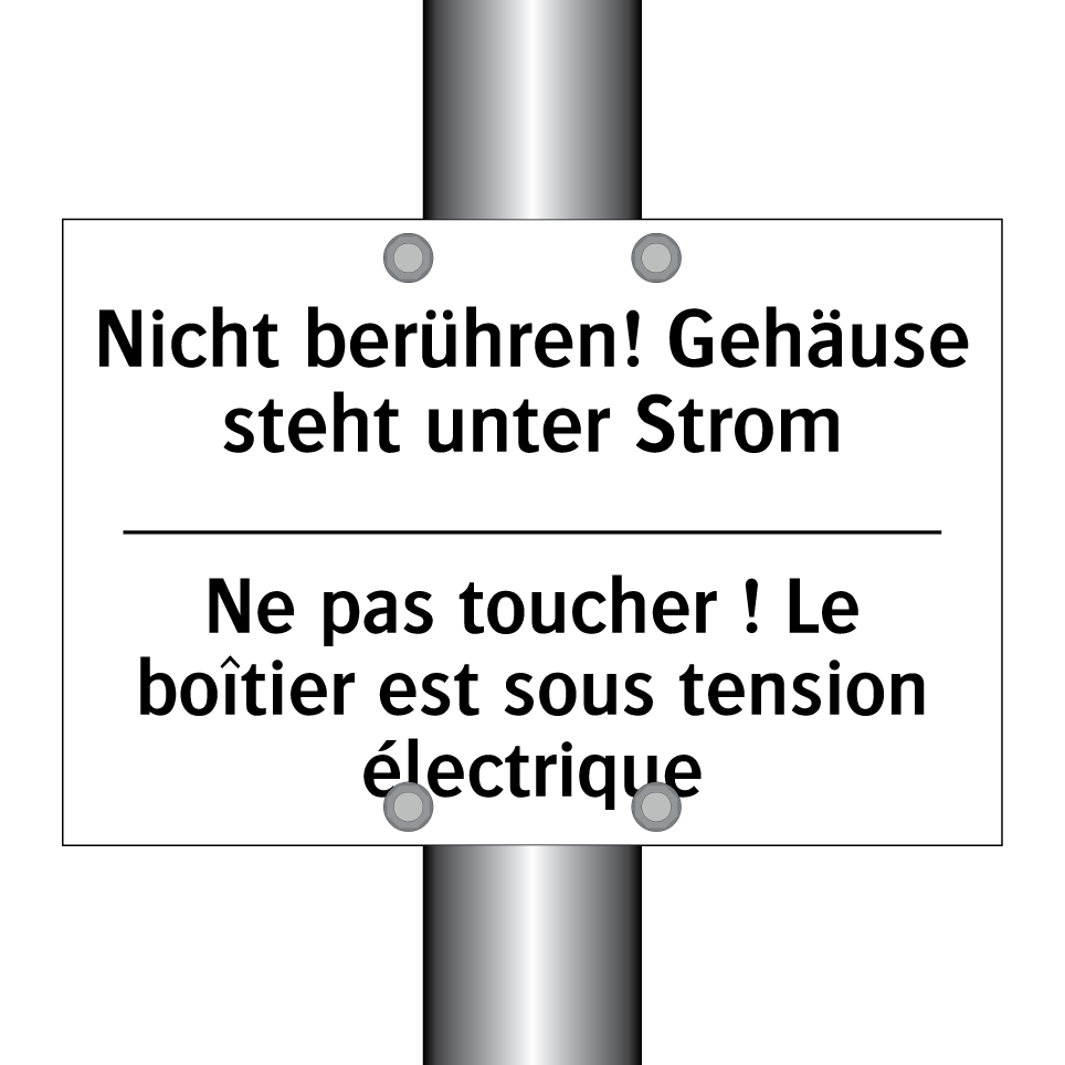 Nicht berühren! Gehäuse steht /.../ - Ne pas toucher ! Le boîtier est /.../