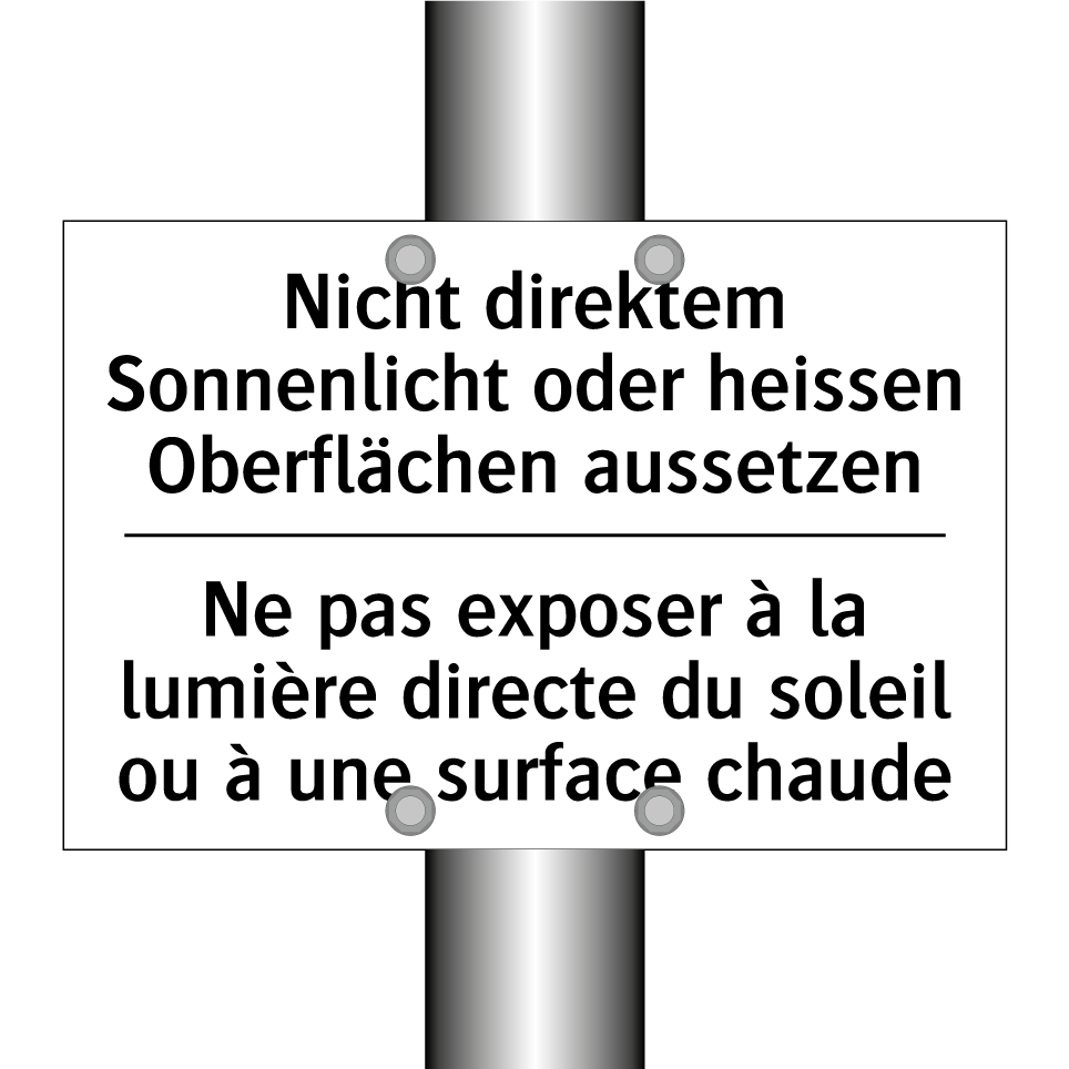 Nicht direktem Sonnenlicht oder /.../ - Ne pas exposer à la lumière directe /.../