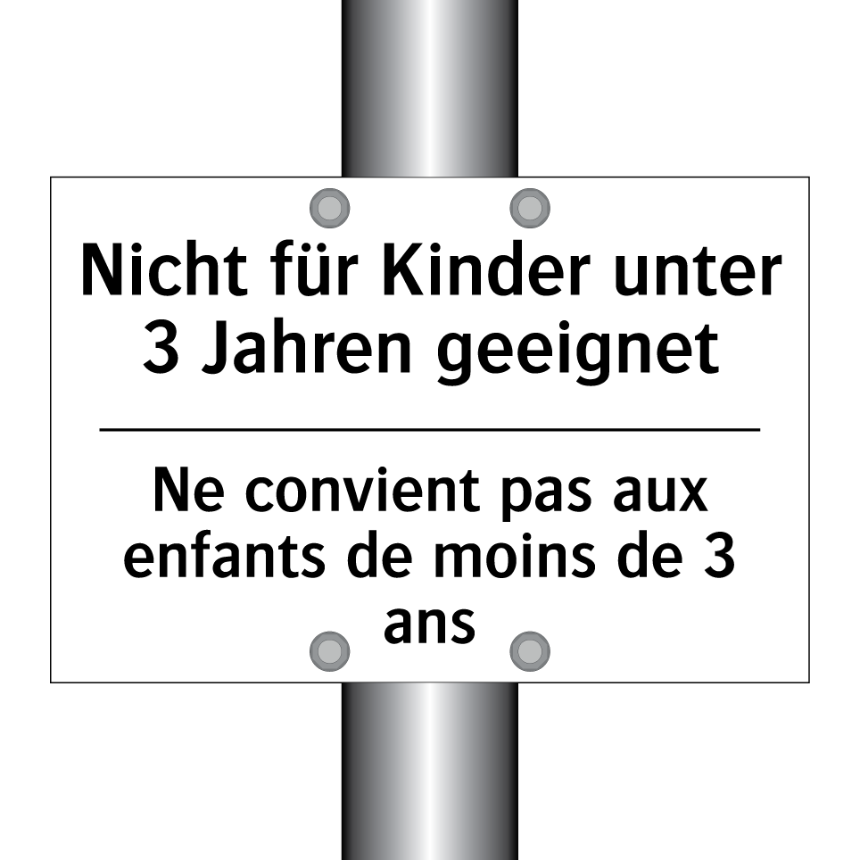 Nicht für Kinder unter 3 Jahren /.../ - Ne convient pas aux enfants de /.../