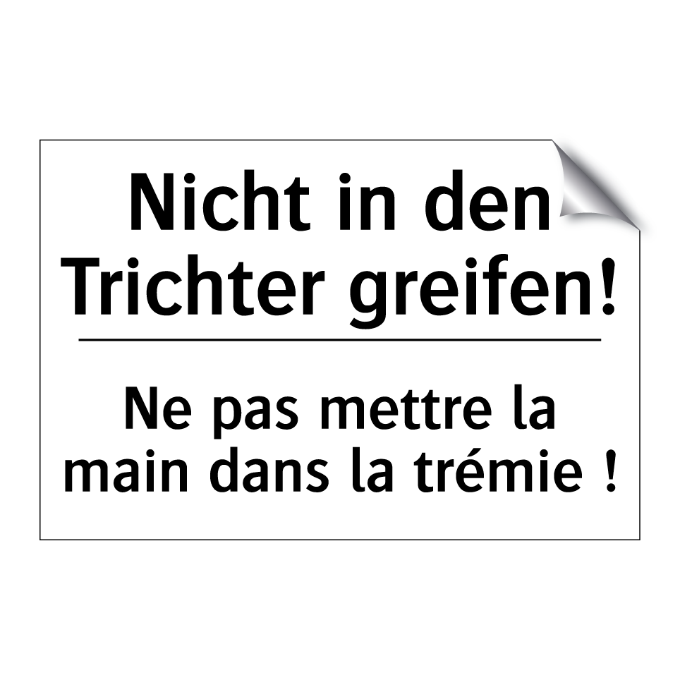 Nicht in den Trichter greifen! - Ne pas mettre la main dans la /.../