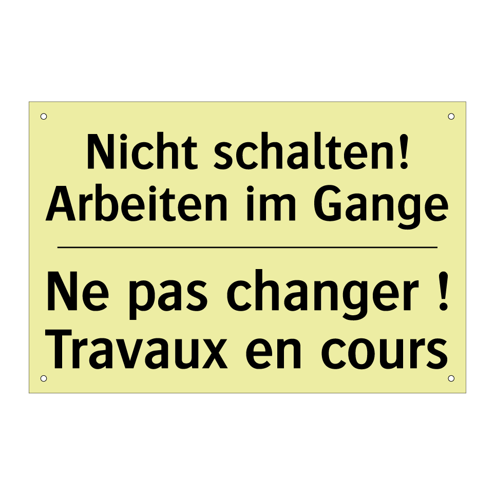 Nicht schalten! Arbeiten im Gange /.../ - Ne pas changer ! Travaux en cours /.../