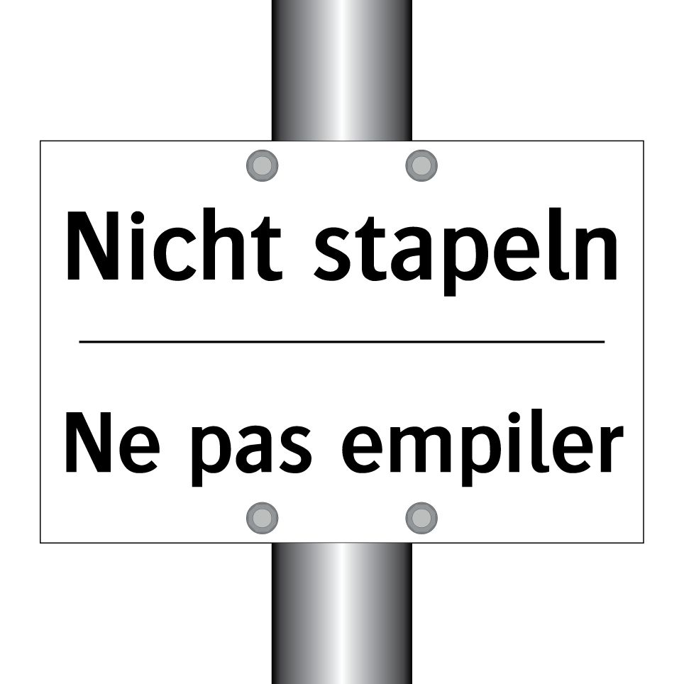 Nicht stapeln - Ne pas empiler
