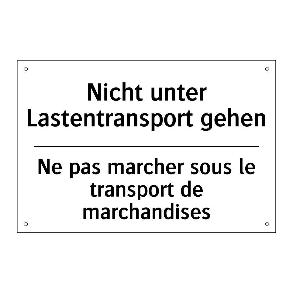 Nicht unter Lastentransport gehen /.../ - Ne pas marcher sous le transport /.../