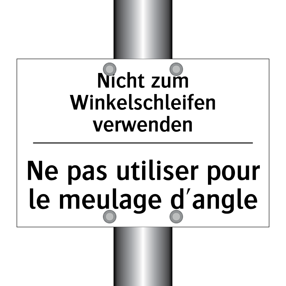 Nicht zum Winkelschleifen verwenden /.../ - Ne pas utiliser pour le meulage /.../