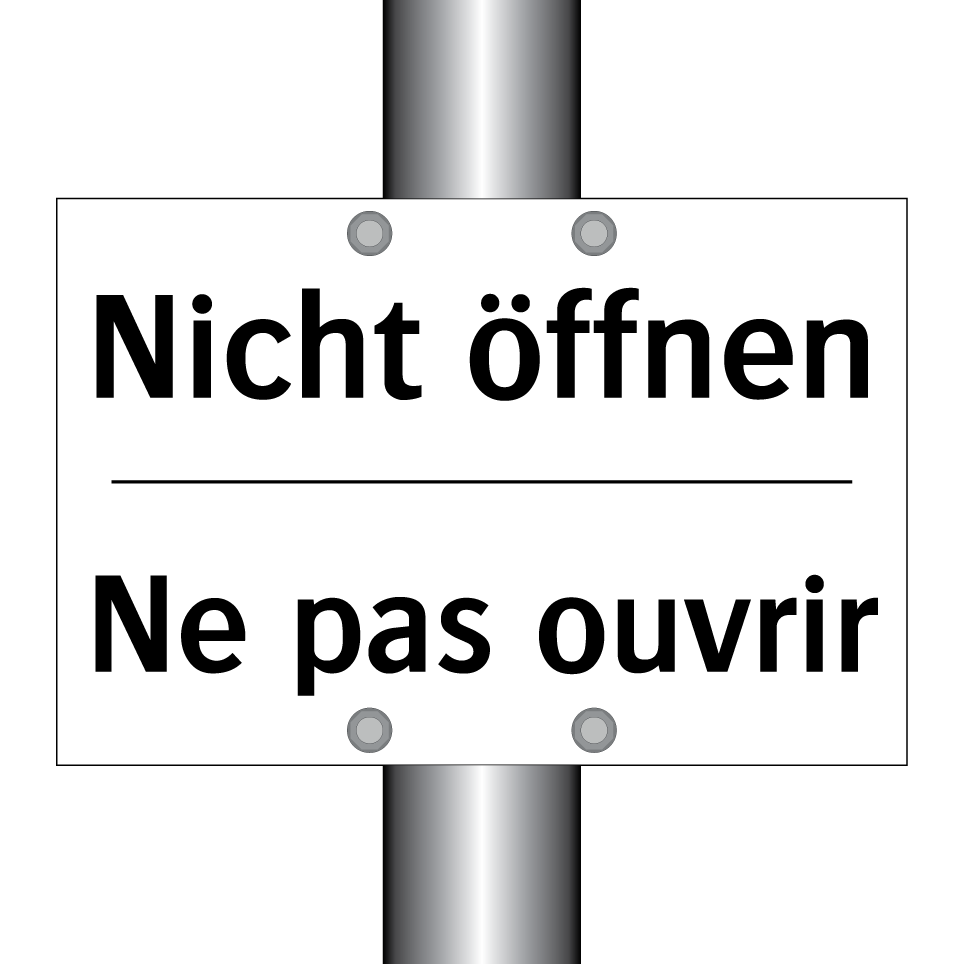 Nicht öffnen - Ne pas ouvrir