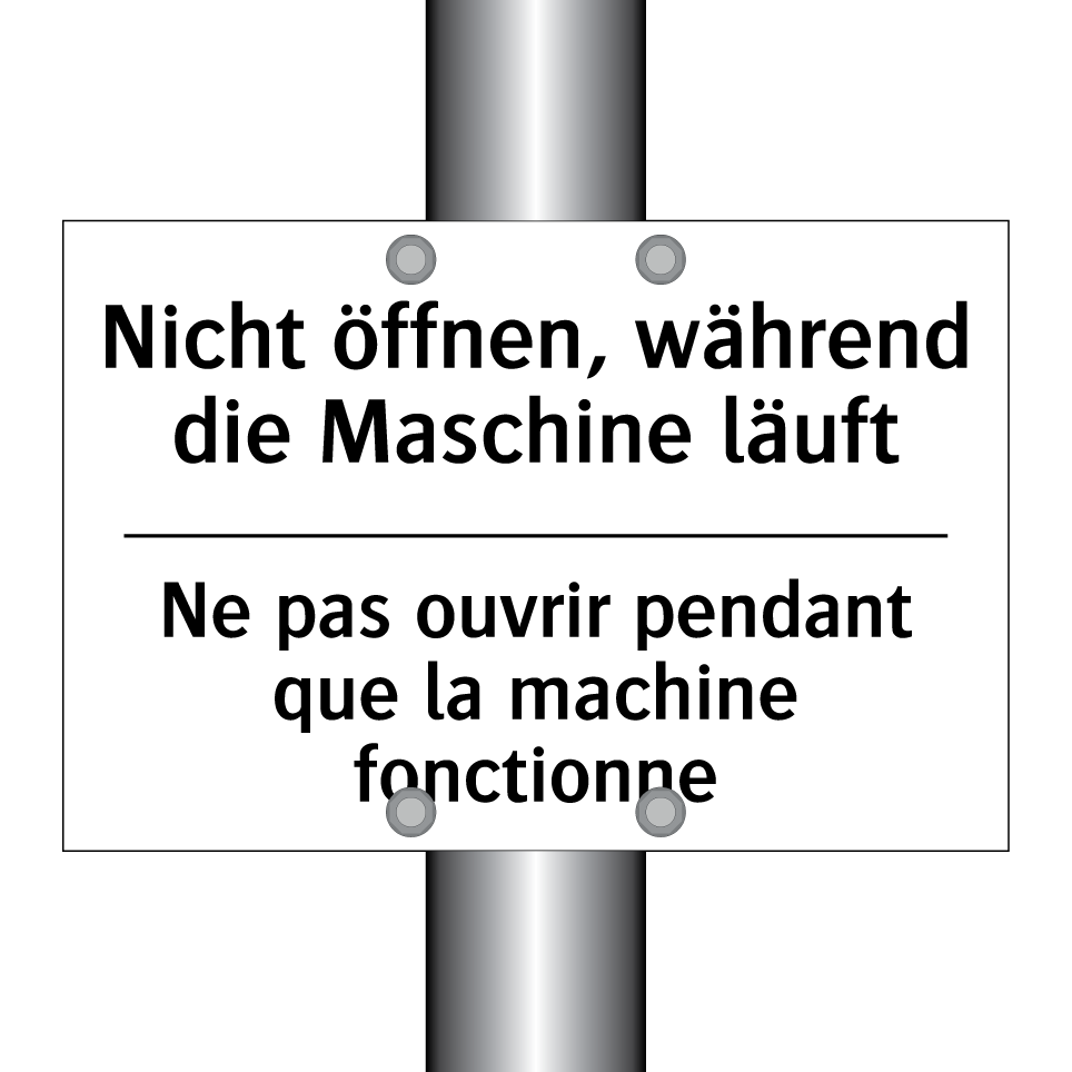 Nicht öffnen, während die Maschine /.../ - Ne pas ouvrir pendant que la machine /.../