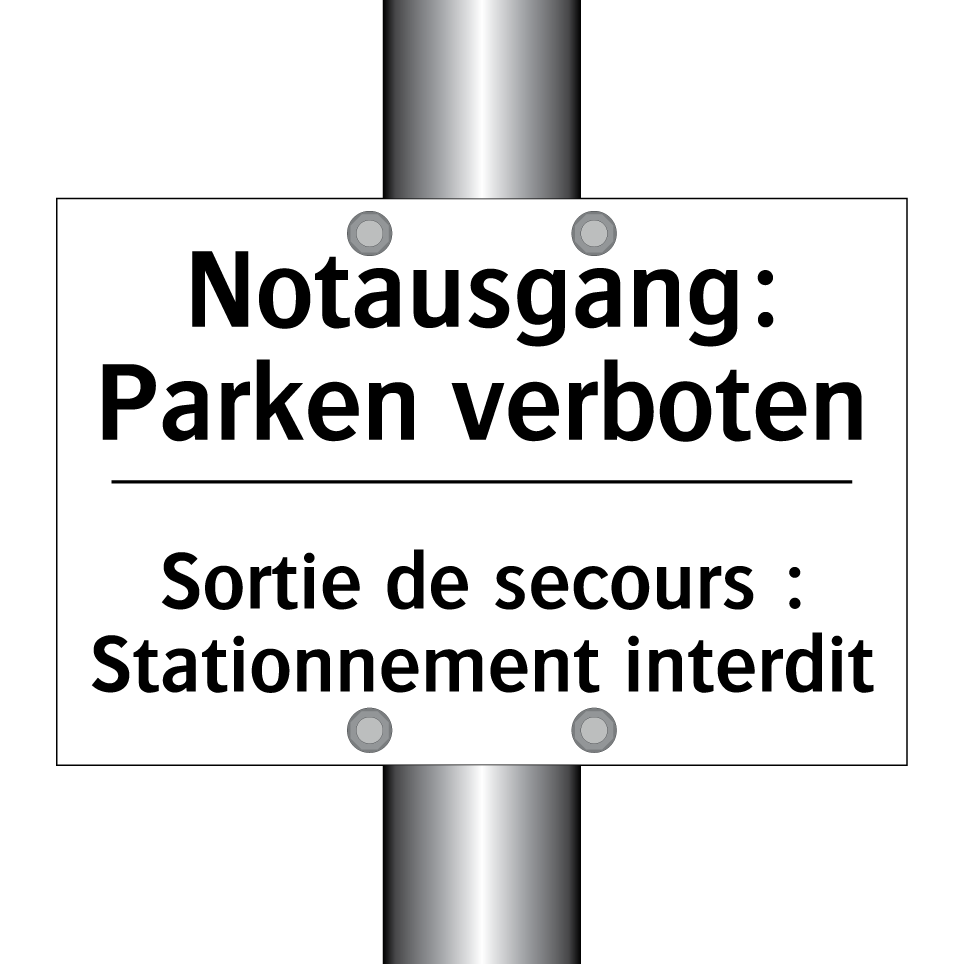 Notausgang: Parken verboten - Sortie de secours : Stationnement /.../
