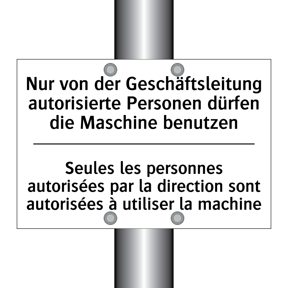 Nur von der Geschäftsleitung autorisierte /.../ - Seules les personnes autorisées /.../