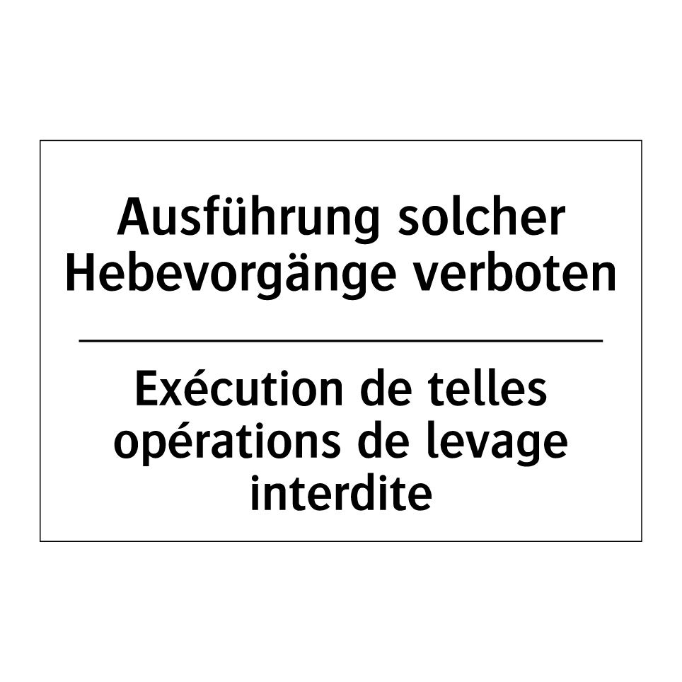 Ausführung solcher Hebevorgänge /.../ - Exécution de telles opérations /.../
