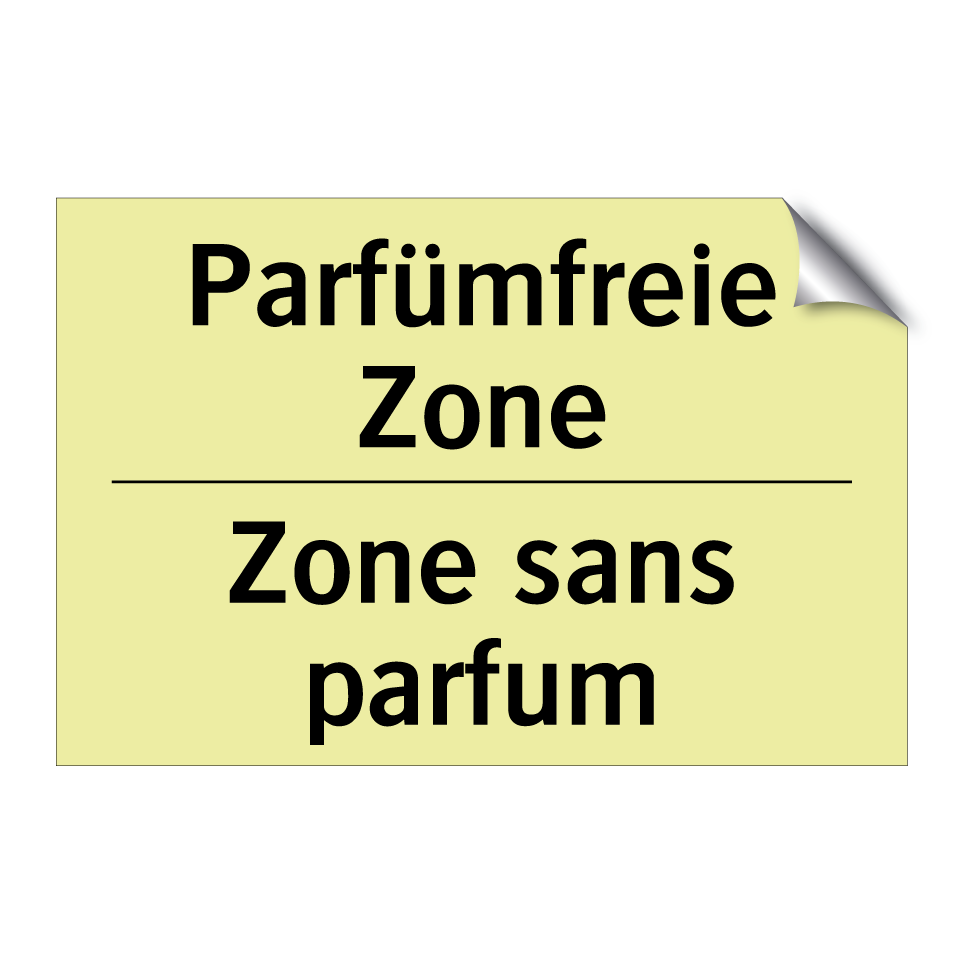 Parfümfreie Zone - Zone sans parfum