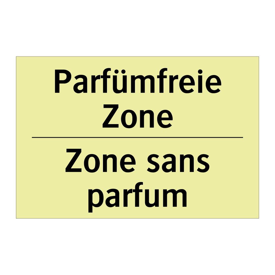 Parfümfreie Zone - Zone sans parfum