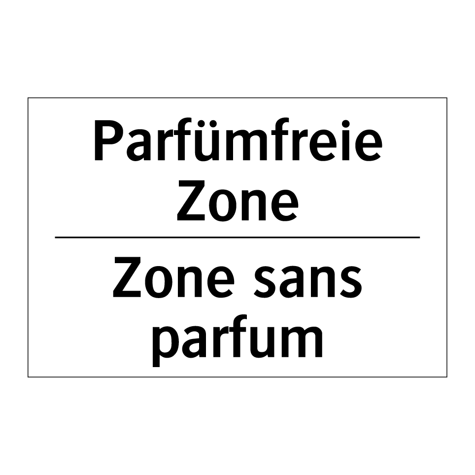 Parfümfreie Zone - Zone sans parfum