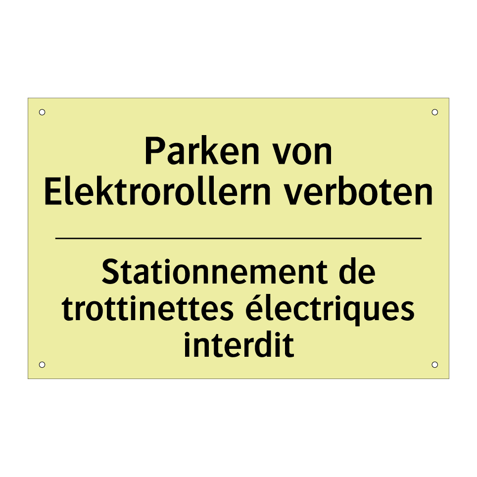 Parken von Elektrorollern verboten /.../ - Stationnement de trottinettes /.../