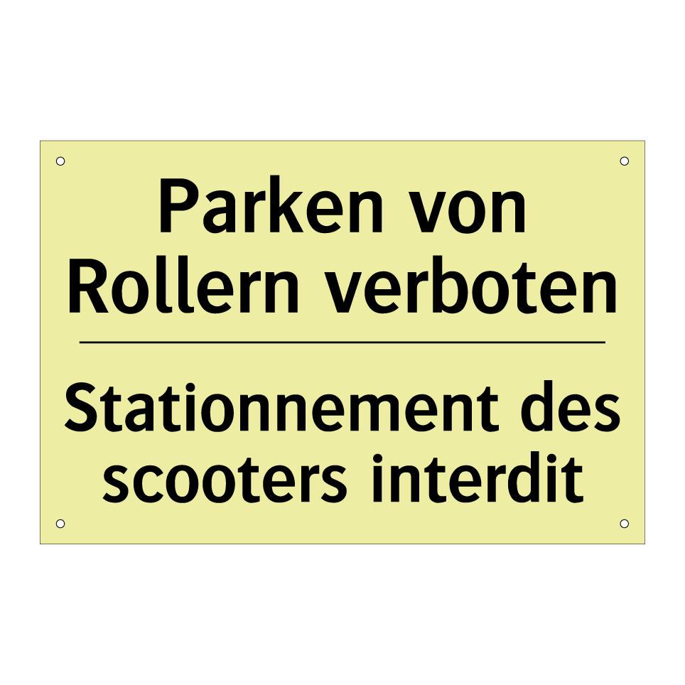 Parken von Rollern verboten - Stationnement des scooters interdit /.../