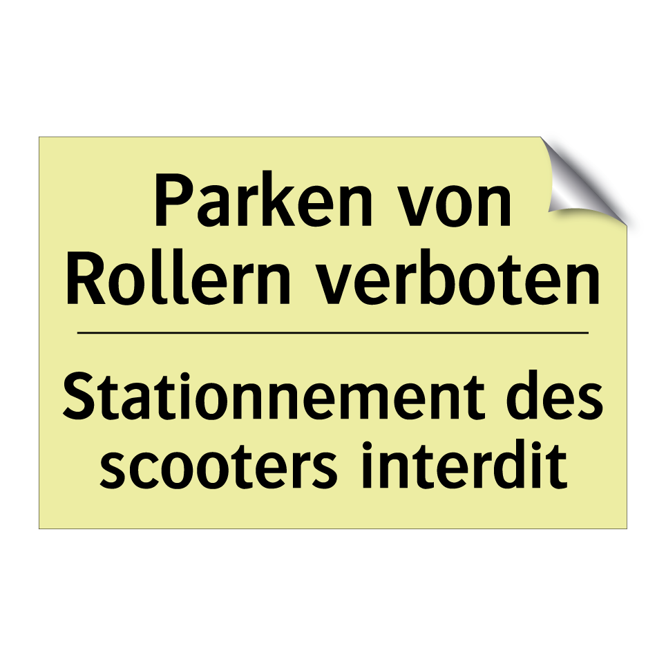 Parken von Rollern verboten - Stationnement des scooters interdit /.../