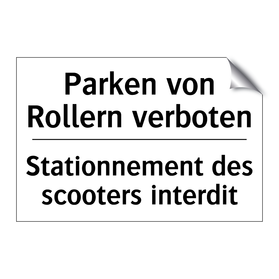 Parken von Rollern verboten - Stationnement des scooters interdit /.../