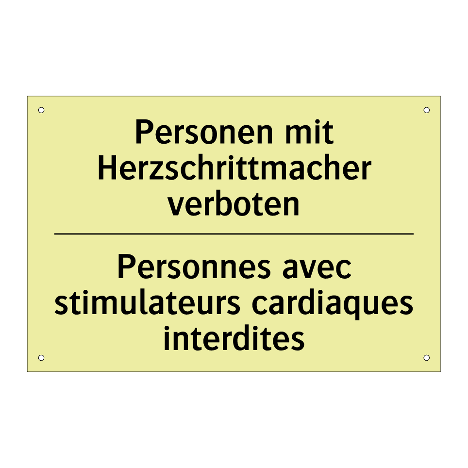 Personen mit Herzschrittmacher /.../ - Personnes avec stimulateurs cardiaques /.../