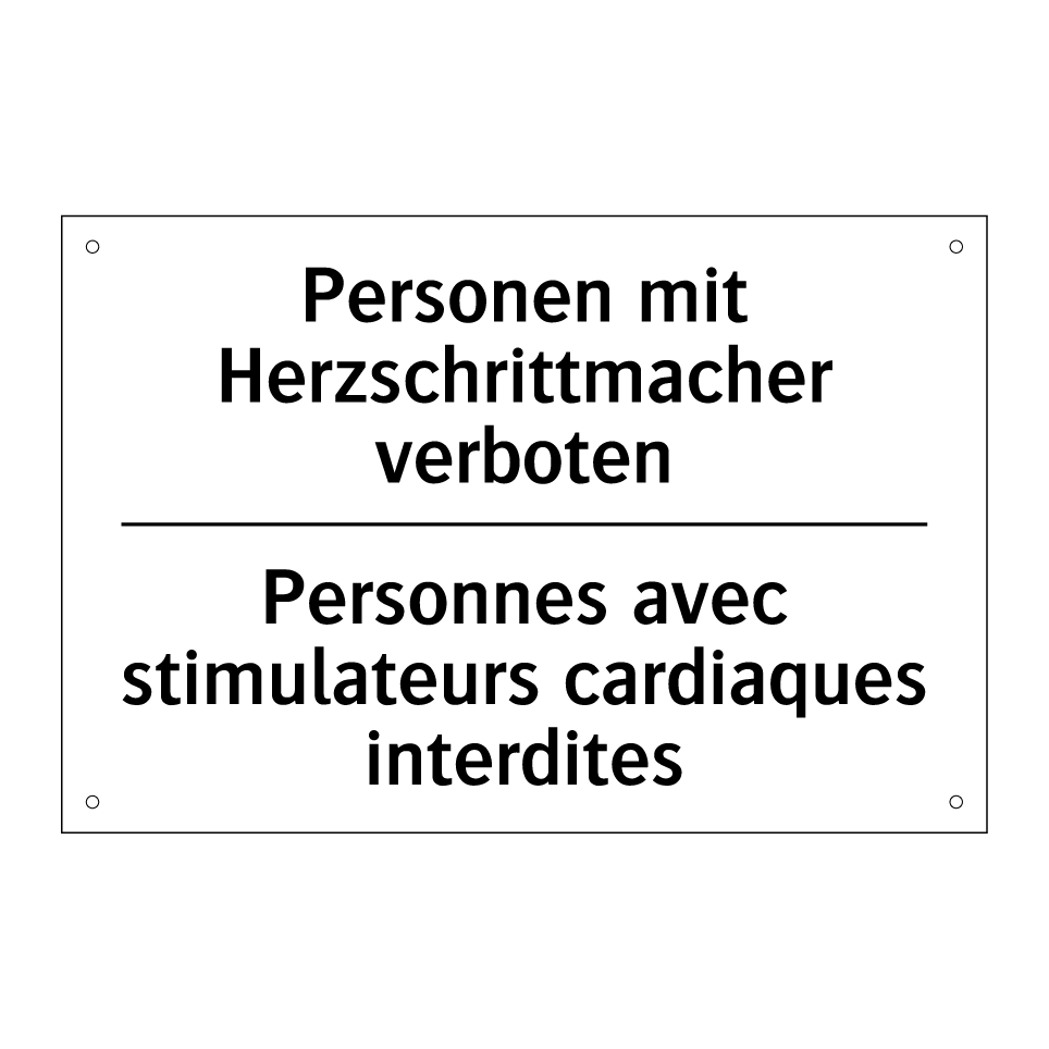 Personen mit Herzschrittmacher /.../ - Personnes avec stimulateurs cardiaques /.../