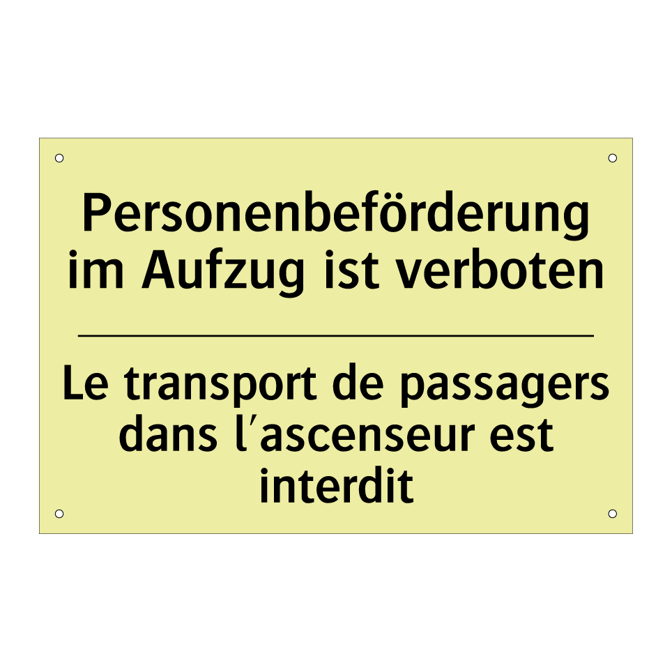 Personenbeförderung im Aufzug /.../ - Le transport de passagers dans /.../