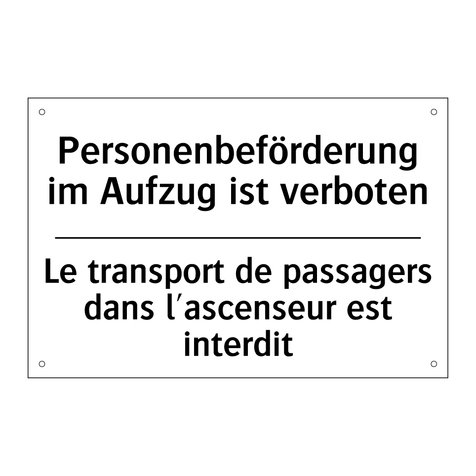 Personenbeförderung im Aufzug /.../ - Le transport de passagers dans /.../