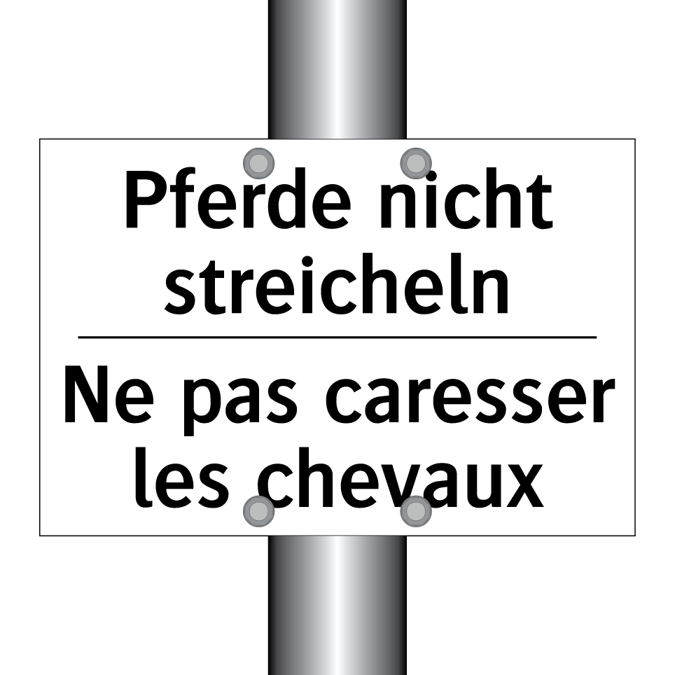 Pferde nicht streicheln - Ne pas caresser les chevaux