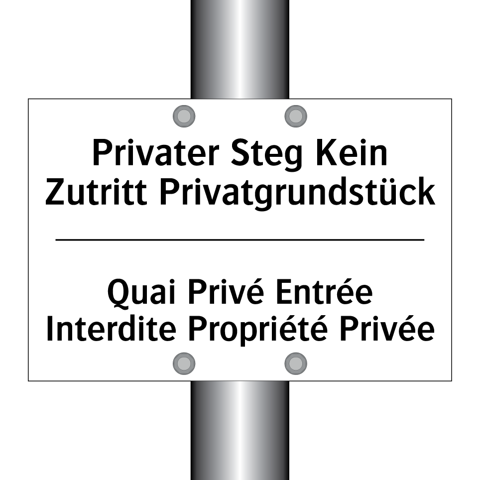 Privater Steg Kein Zutritt Privatgrundstück /.../ - Quai Privé Entrée Interdite Propriété /.../