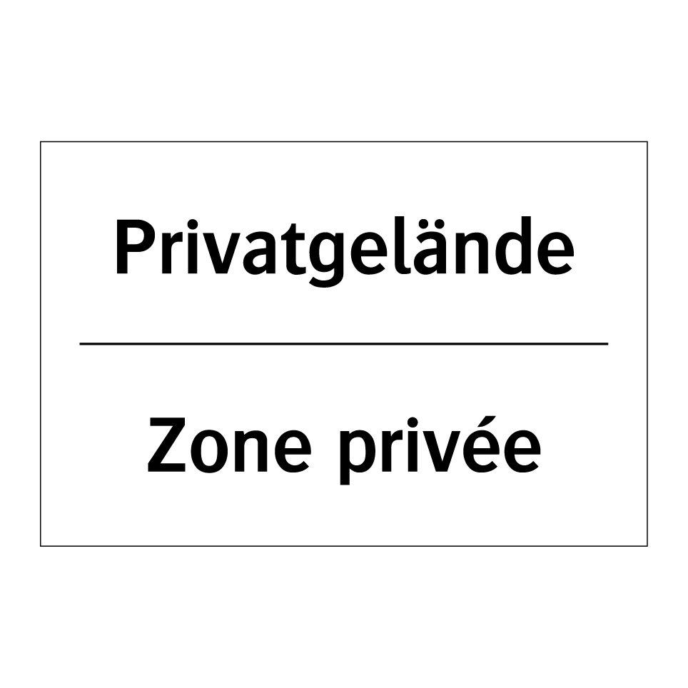 Privatgelände - Zone privée