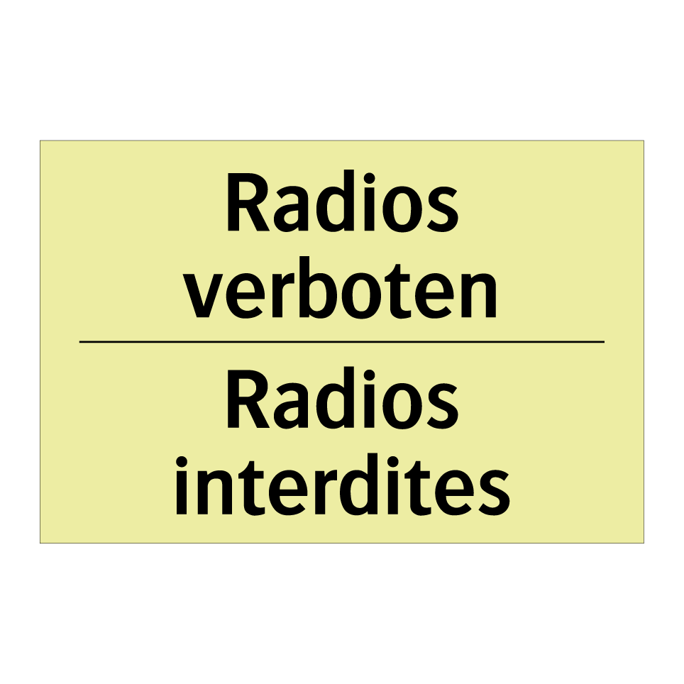 Radios verboten - Radios interdites
