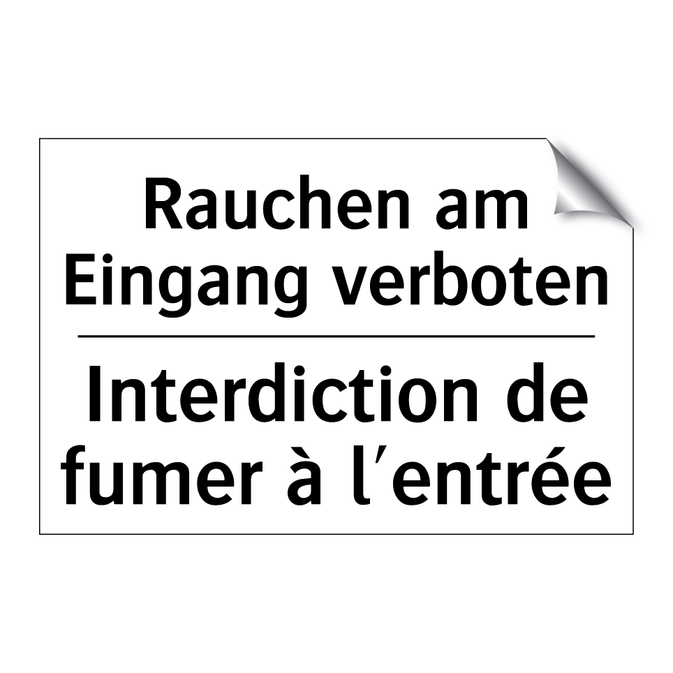 Rauchen am Eingang verboten - Interdiction de fumer à l'entrée /.../