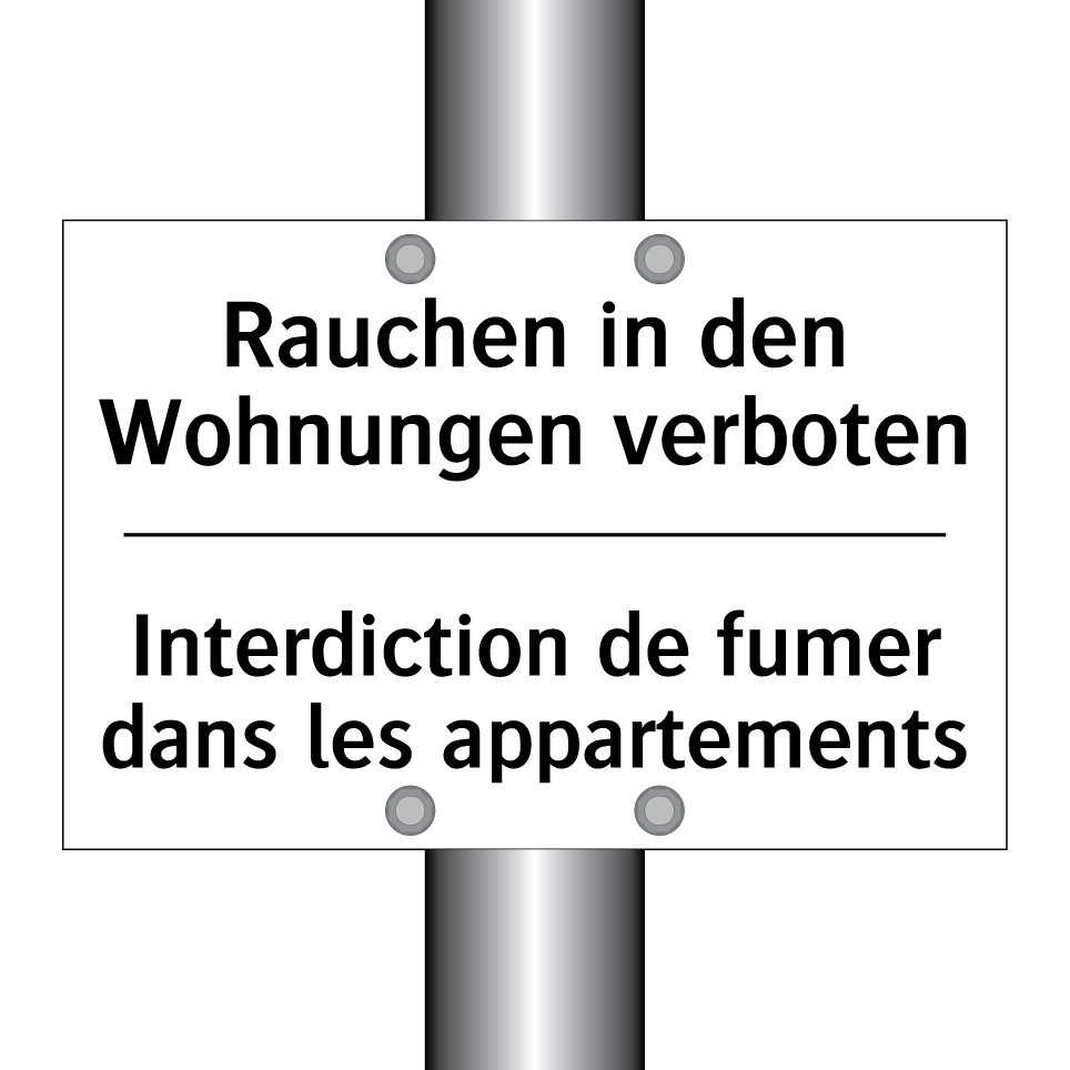 Rauchen in den Wohnungen verboten /.../ - Interdiction de fumer dans les /.../