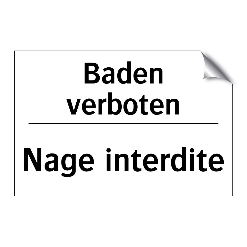 Baden verboten - Nage interdite