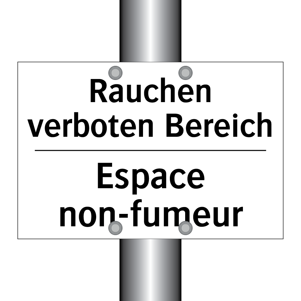 Rauchen verboten Bereich - Espace non-fumeur