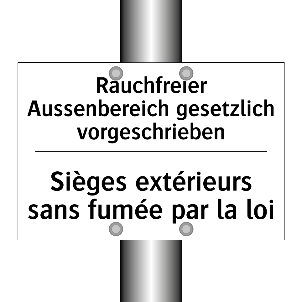 Rauchfreier Aussenbereich gesetzlich /.../ - Sièges extérieurs sans fumée par /.../