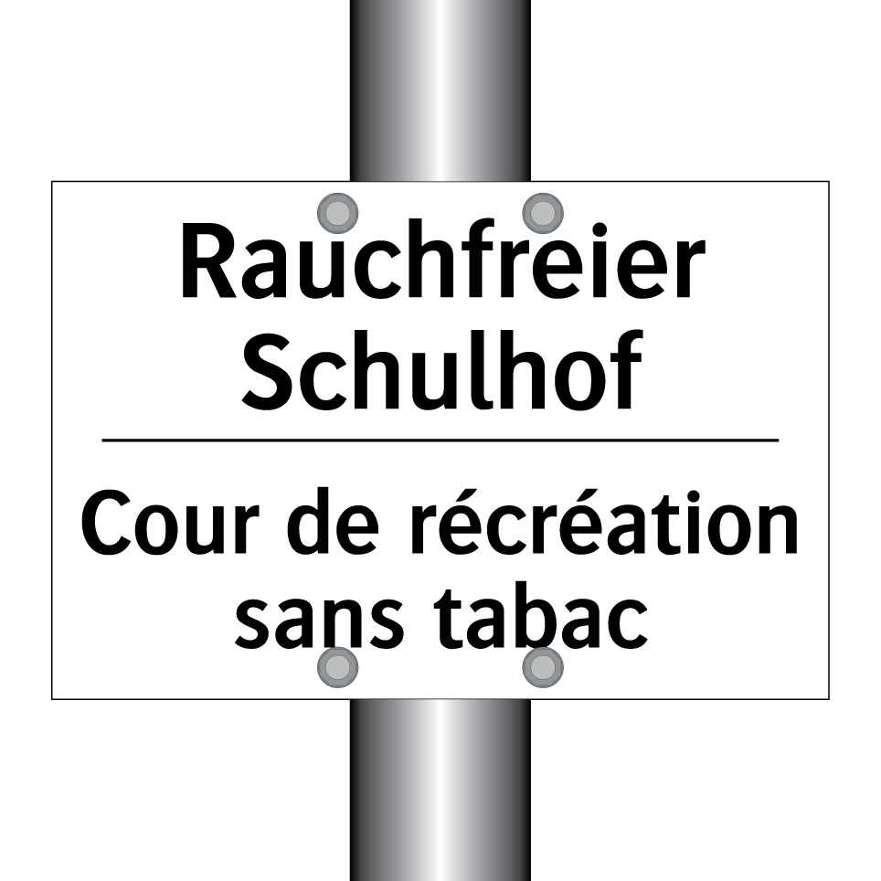 Rauchfreier Schulhof - Cour de récréation sans tabac