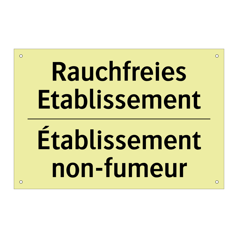 Rauchfreies Etablissement - Établissement non-fumeur