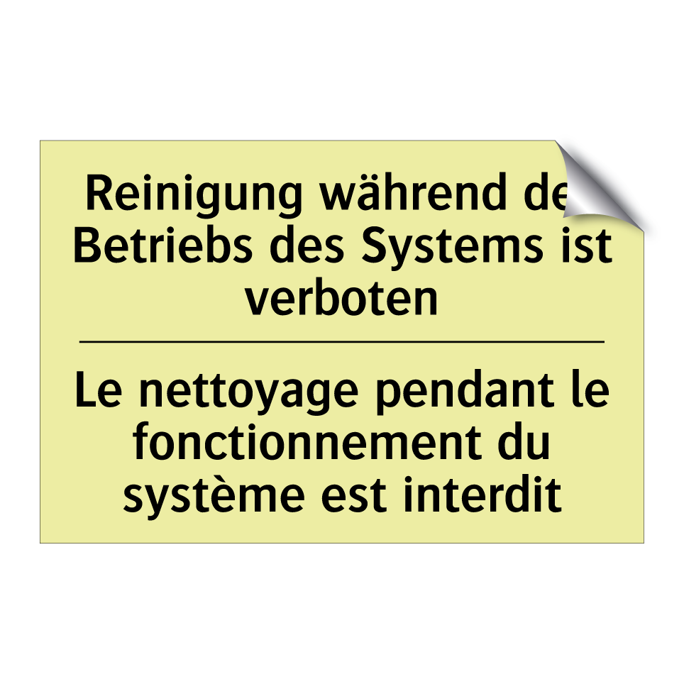 Reinigung während des Betriebs /.../ - Le nettoyage pendant le fonctionnement /.../
