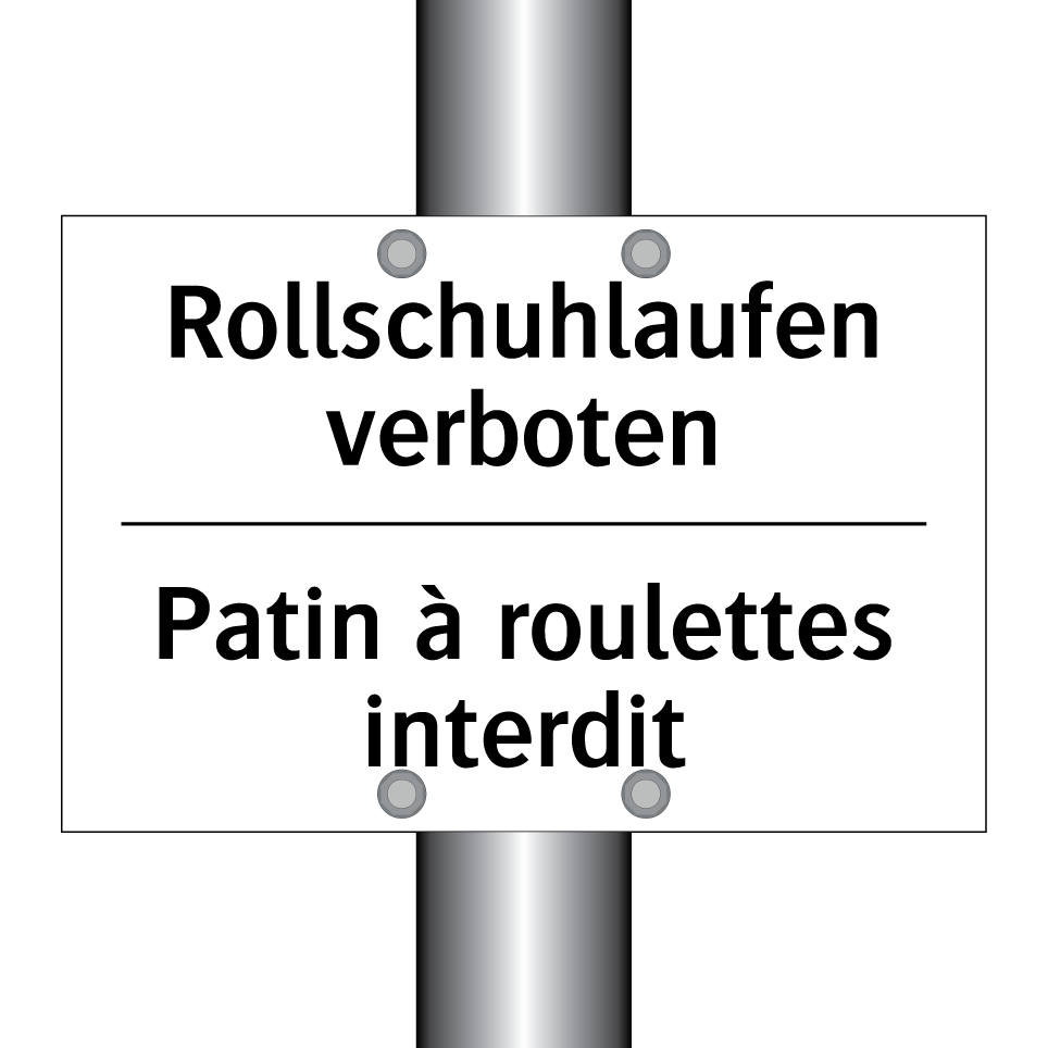Rollschuhlaufen verboten - Patin à roulettes interdit