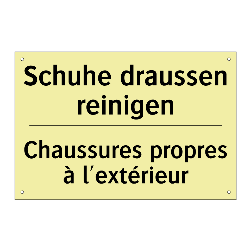 Schuhe draussen reinigen - Chaussures propres à l'extérieur /.../