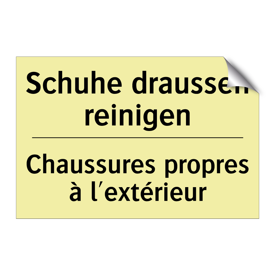 Schuhe draussen reinigen - Chaussures propres à l'extérieur /.../