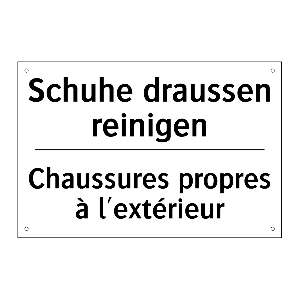 Schuhe draussen reinigen - Chaussures propres à l'extérieur /.../