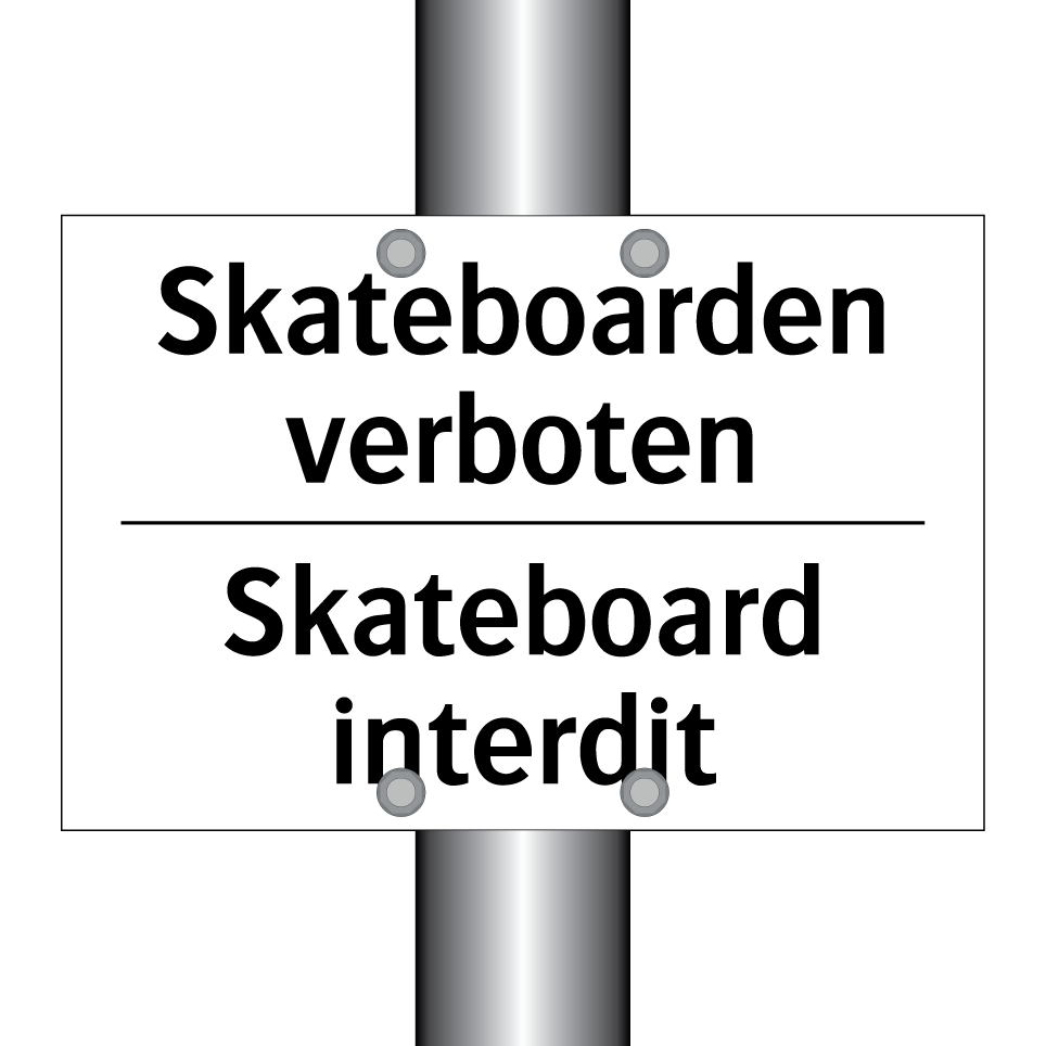 Skateboarden verboten - Skateboard interdit